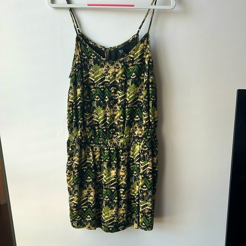 Green Romper with Pockets